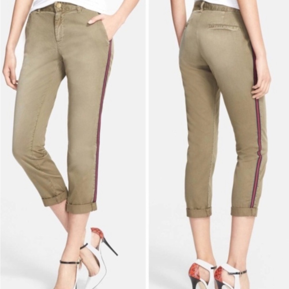 Current/Elliott Buddy Trouser Vintage Army Stripe.